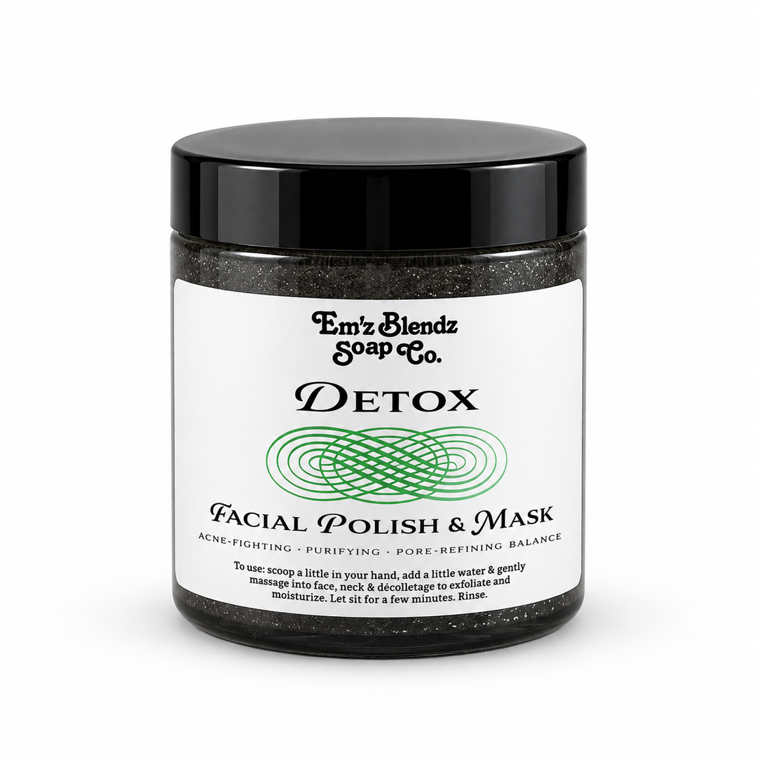Detox Facial Polish & Mask | Deep Cleansing & Exfoliating Treatment Em'z Blendz Soap Co.