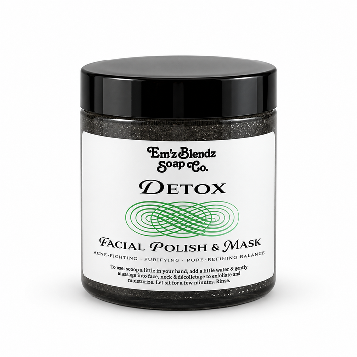 Detox Facial Polish & Mask | Deep Cleansing & Exfoliating Treatment Em'z Blendz Soap Co.