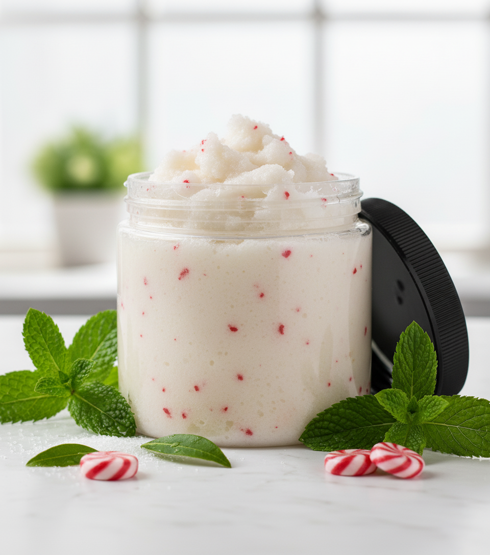 Energizing Peppermint | Foaming Sugar Scrub Polish Em'z Blendz Soap Co.