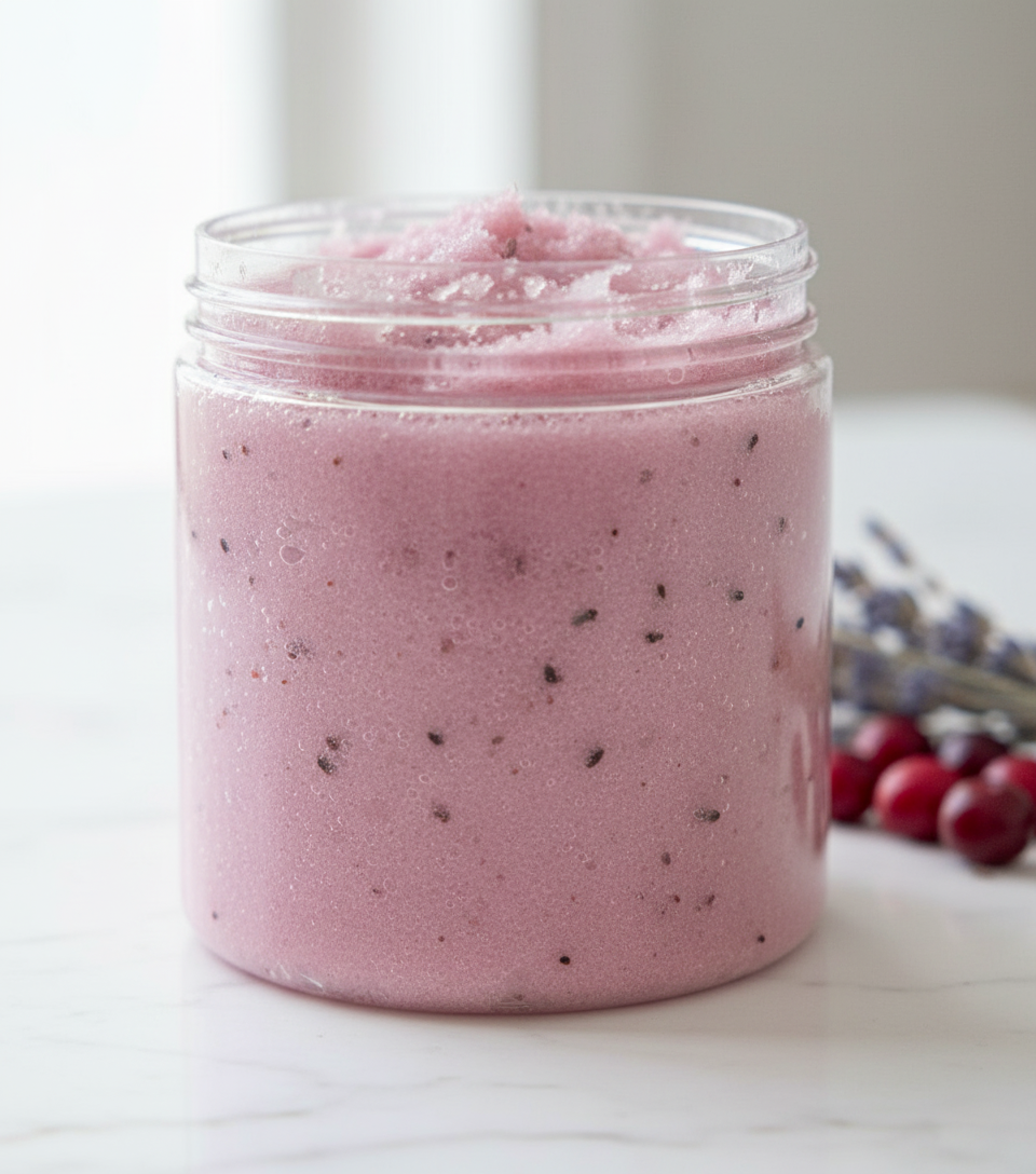 Lingonberry Lavender | Foaming Sugar Scrub Polish Em'z Blendz Soap Co.