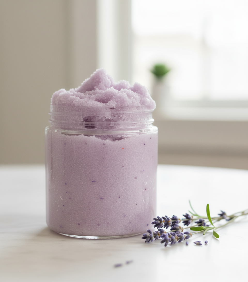 Balancing Herbal Lavender | Foaming Sugar Scrub Polish Em'z Blendz Soap Co.