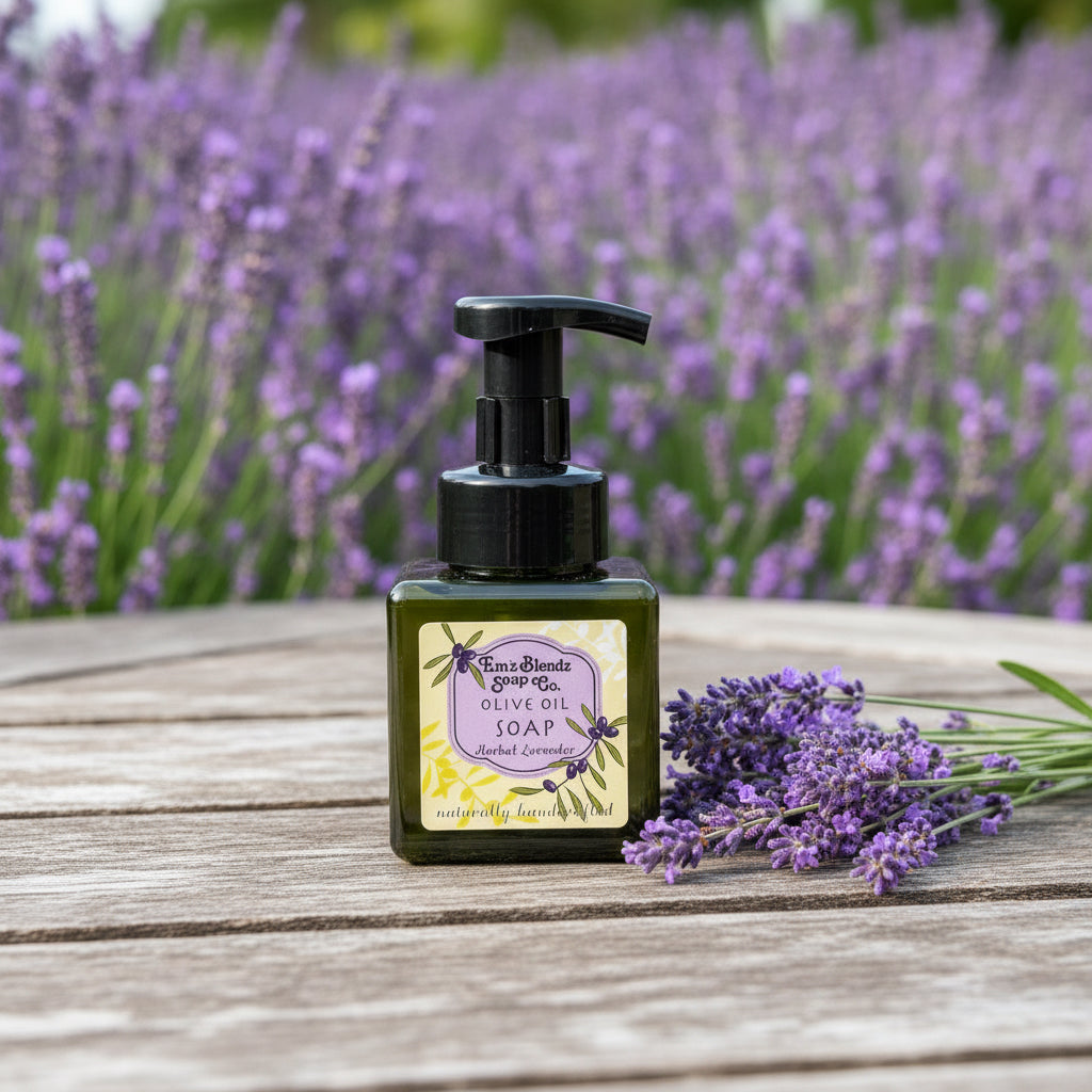Herbal Lavender Foaming Liquid Soap Em'z Blendz Soap Co.