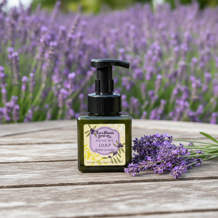 Herbal Lavender Foaming Liquid Soap Em'z Blendz Soap Co.