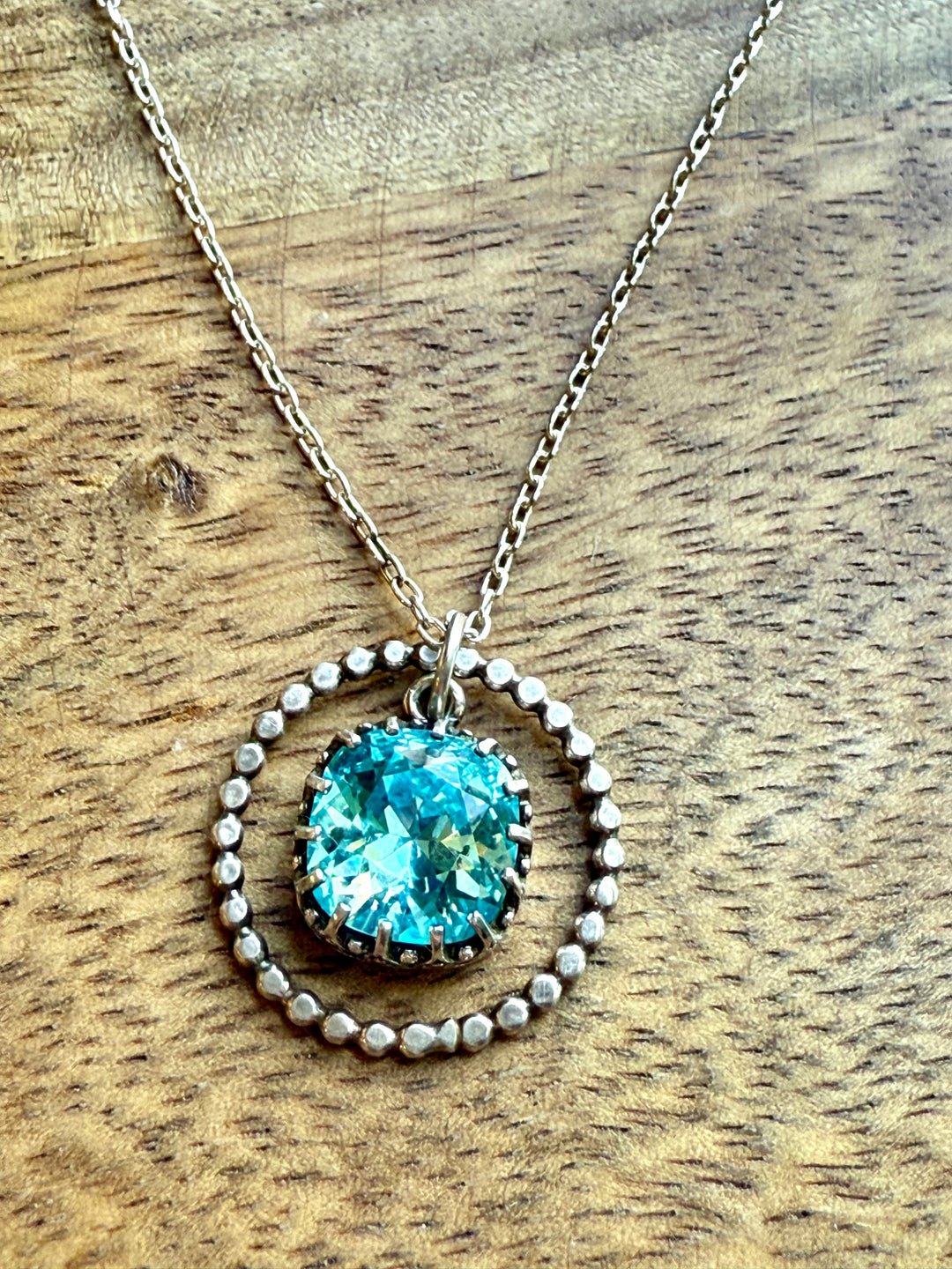 Heart Halo Necklace Ocean Clarity Em'z Blendz Soap Co.