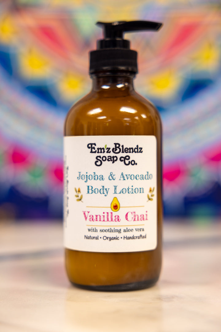 Vanilla Chai Tea Jojoba & Avocado Body Lotion Em'z Blendz Soap Co.