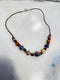 Sodalite, Crazy Lace Agate, and Silver Leather Necklace | Handcrafted Jewelry