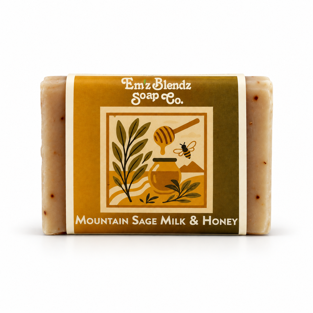 Mountain Sage, Milk & Honey Soap Bar Em'z Blendz Soap Co.