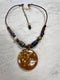 Ocean Jasper, Sodalite, Crazy Lace Agate Leather Necklace | Handcrafted Jewelry