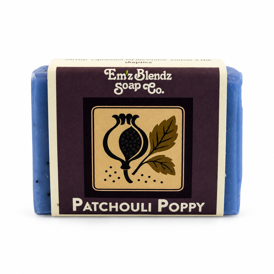 Patchouli Poppy Soap Bar Em'z Blendz Soap Co.
