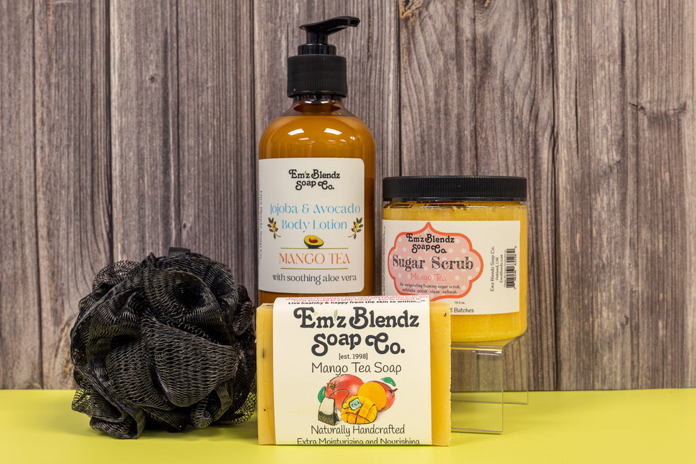 Pure Pampering Gift Set - Mango Tea Em'z Blendz Soap Co.