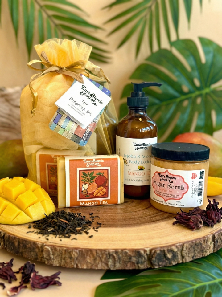 Pure Pampering Gift Set - Mango Tea Em'z Blendz Soap Co.