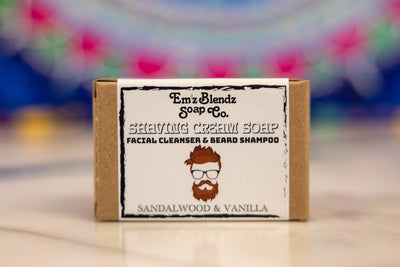 Sandalwood Vanilla Shaving Cream Soap | Multi-Use Grooming Essential