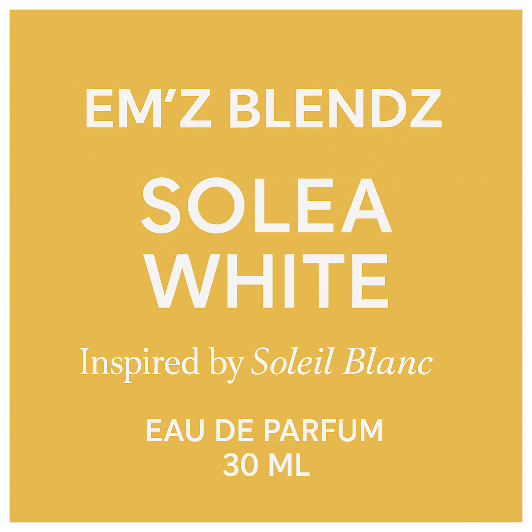 Solea White | Eau de Parfum | Inspired by Soleil Blanc Em'z Blendz Soap Co.