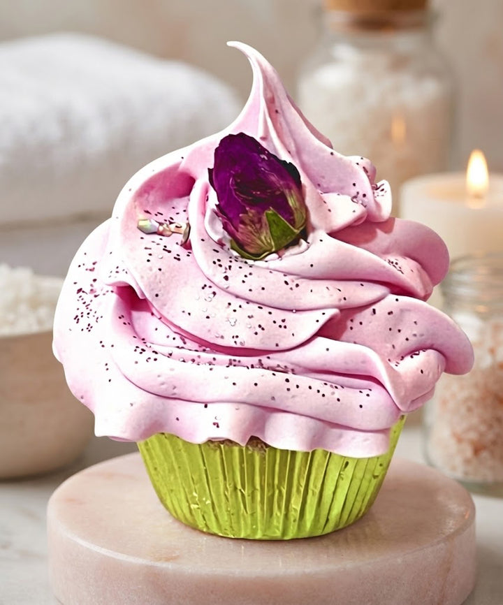 Chocolate Velvet Rose | Foaming Tub Cake Em'z Blendz Soap Co.