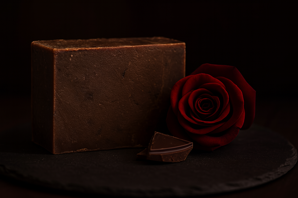 Chocolate Velvet Rose Soap Bar Em'z Blendz Soap Co.
