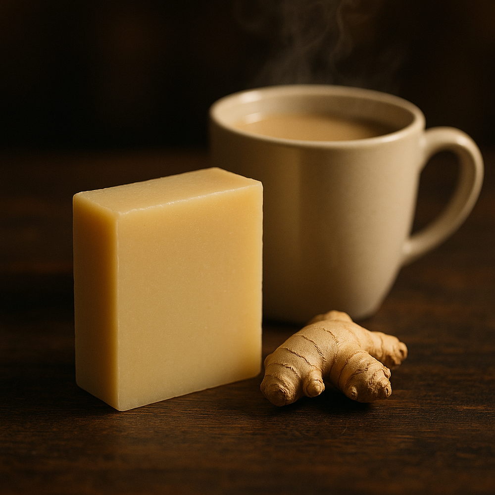 Ginger Goat Milk Soap Bar Em'z Blendz Soap Co.