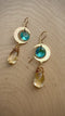 Mystic Moon Citrine Earrings