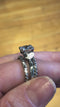 Diamond Simulant Ring Set | Handcrafted Sterling Silver Hearts