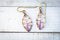 Light Lavender Amethyst Leaf Earrings | Handcrafted Copper & Brass Jewelry