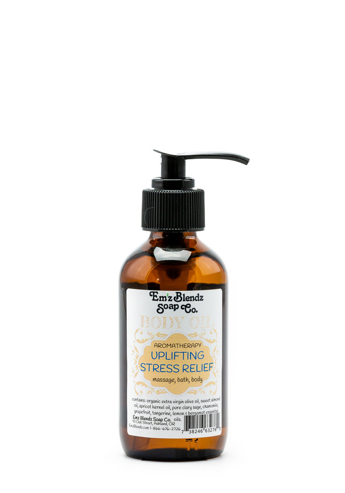 Therapeutic Body Oil Serum | Uplifting Stress Relief    Em'z Blendz Soap Co.