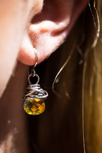 Orecchini A Clip Vintage Art Déco Con Cristalli Aurora - Foto 6