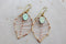 Labradorite Leaf Earrings | Handcrafted Antiqued Copper & Brass Jewelry
