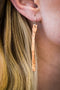 Hammered Copper Earrings with Sterling Silver Ear Loops