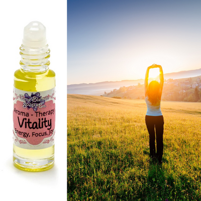 Vitality Aromatherapy Roll-On - Focus & Energy | Em'z Blendz