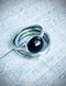 Black Onyx Protection Ring | Handcrafted Sterling Silver Stack Ring Set