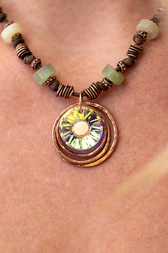 Sunlight Crystal Necklace | Handcrafted Jewelry Em'z Blendz Soap Co.