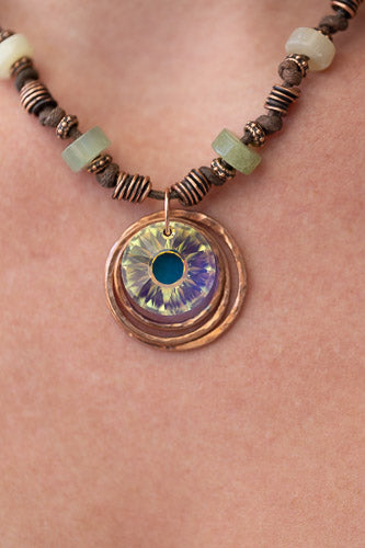 Sunlight Crystal Necklace | Handcrafted Jewelry Em'z Blendz Soap Co.